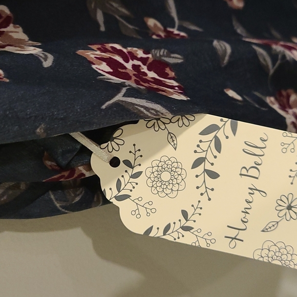 NWT Honey Belle grey satin feel floral jumpsuit - Picture 7 of 9